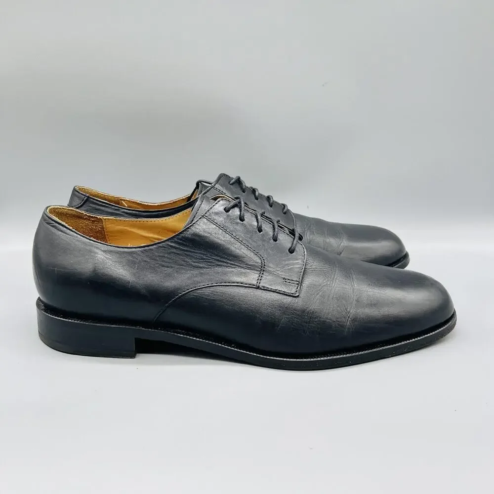 Cole Haan Shoes Mens 13 Black Leather Grand OS Derby Oxford Dress Round Toe